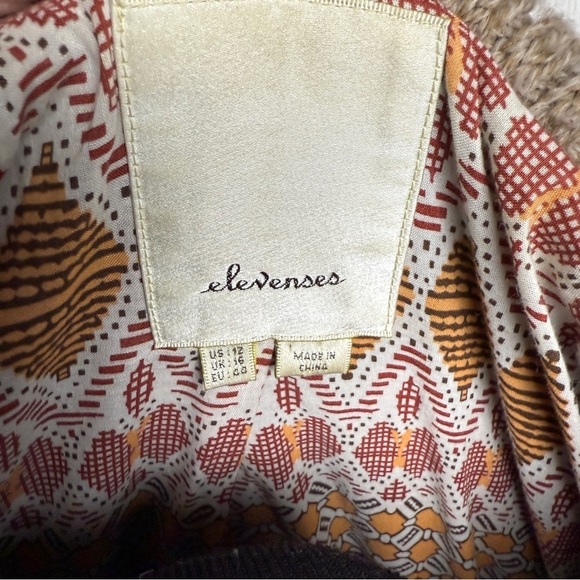 Anthropologie Elevenses Women's SZ M Judith Shawl Camel Wool Blend Belted Coat - Picture 8 of 13